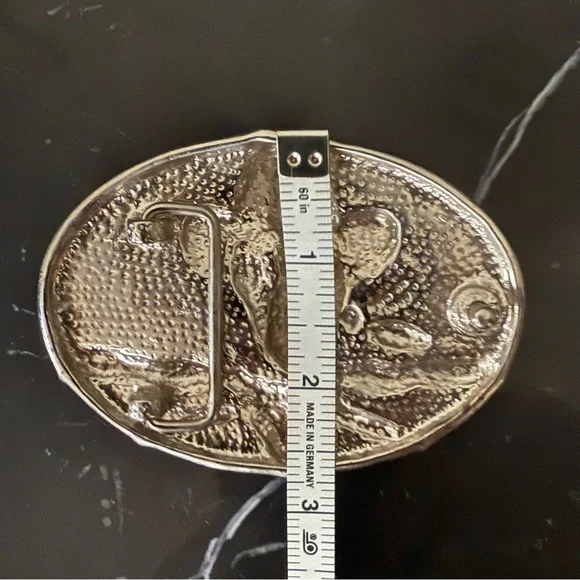 Polished Skull Cowboy Belt Buckle - Picture 2 of 3